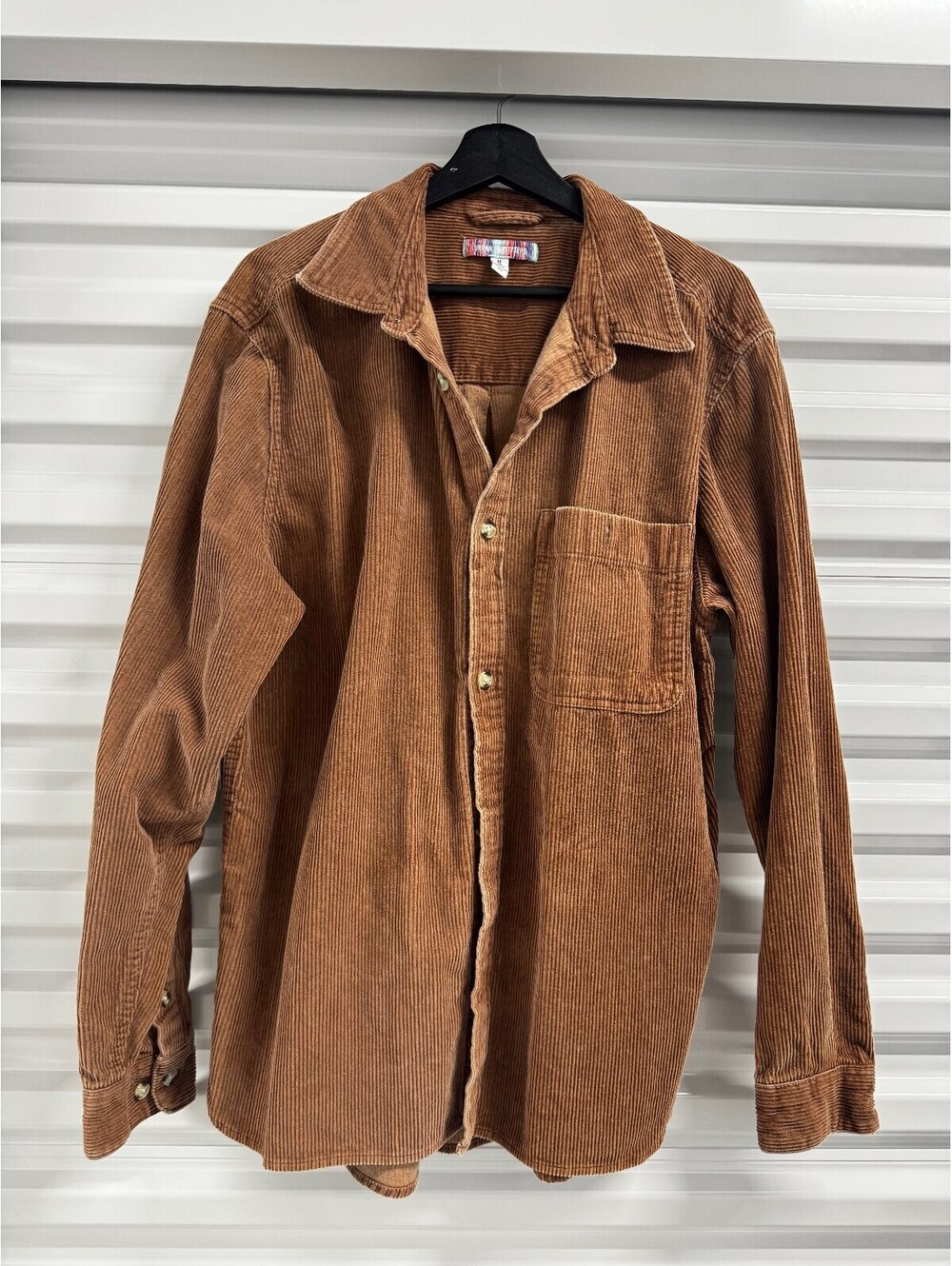 Urban Outfitters Brown Corduroy Button Up Shirt Mens Size M